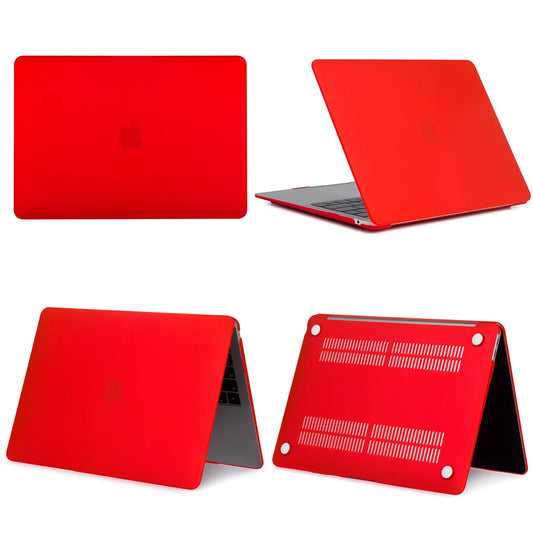 Matte Red - MacBook Case (Keyboard Cover + Screen Protector Included)