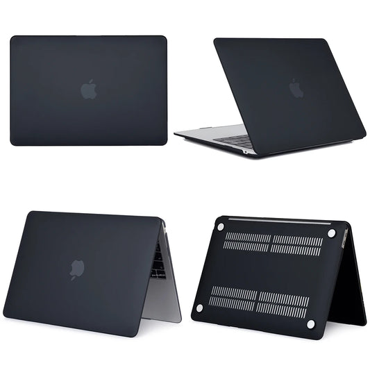 Crystal Black - MacBook Case (Keyboard Cover + Screen Protector Included)